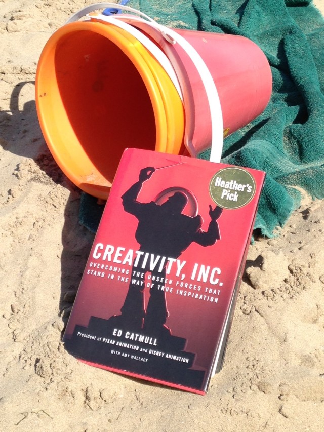 Creativity Inc book, inspired reading on the beach